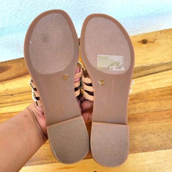 INC Jaylee Womens Embellished Toe Ring Slip-On Flat Sandals Size 6.5 - Picture 16 of 16